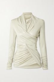 Magnetic draped coated stretch-jersey top at Net a Porter